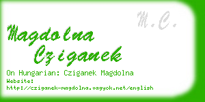 magdolna cziganek business card